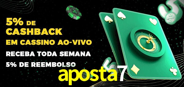 Promoções do cassino ao Vivo aposta7